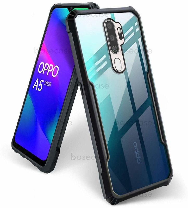 SOKING Back Cover for Oppo a5 2020 back case / haybride tpo / 360 degree protection |  (Transparent, Black, Flexible)