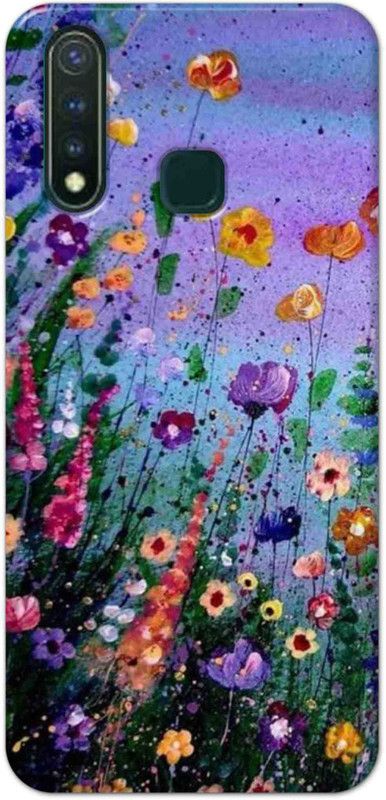 NDCOM Back Cover for Vivo U20 Flowers Design Printed  (Multicolor, Hard Case, Pack of: 1)