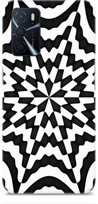 Chiraiyaa Back Cover for OPPO A16  (Black, White, Hard Case)