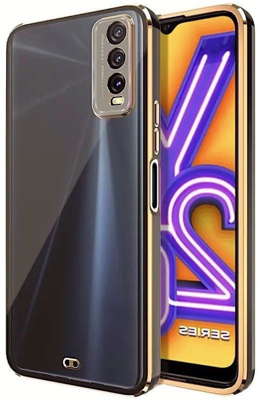 A3sprime Back Cover for vivo Y20i, [Shockproof Transparent Soft TPU Bumper Protection Back Case Cover]  (Black, Flexible, Pack of: 1)