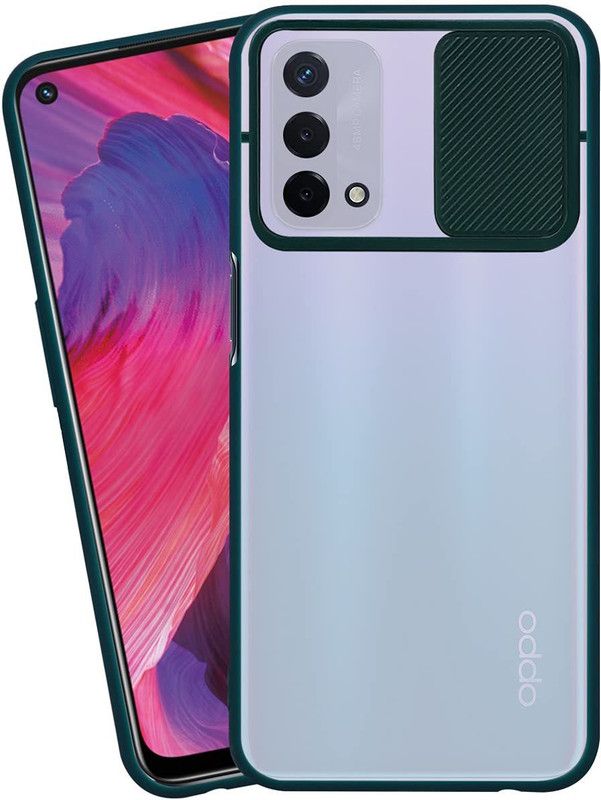 Shining Stars Bumper Case for Oppo A54 5G  (Green, Camera Bump Protector, Pack of: 1)