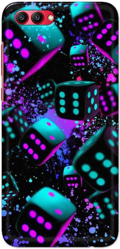 NDCOM Back Cover for Honor View 10/ Honor V10 Neon Dice Printed  (Multicolor, Hard Case)