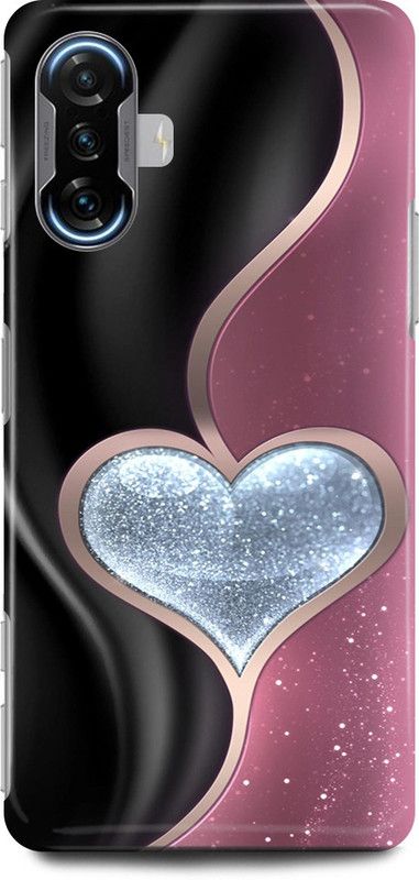 play fast Back Cover for POCO F3 GT COUPLE, SHAPE, DESIGN, LOVE, HEARTS  (Multicolor, Hard Case, Pack of: 1)