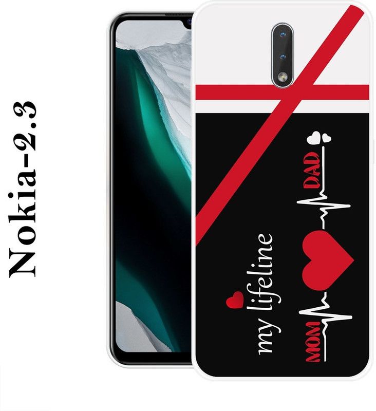 SUPERCASE Back Cover for Nokia 2.3  (Black, White, Grip Case, Silicon)