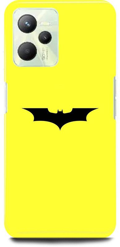 play fast Back Cover for Realme C35, RMX3511 BATMAN, LOGO, SIGN, DESIGN  (Yellow, Hard Case, Pack of: 1)