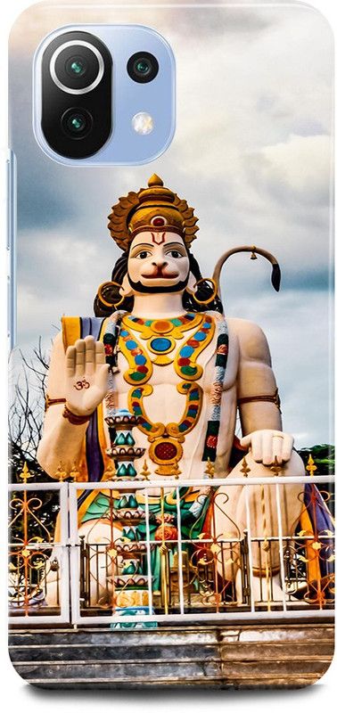 JUGGA Back Cover for Mi 11 Lite, HANUMAN, JI, MARUTI, BAJRANG, BALI, BALAJI, STATUE  (Gold, Hard Case, Pack of: 1)