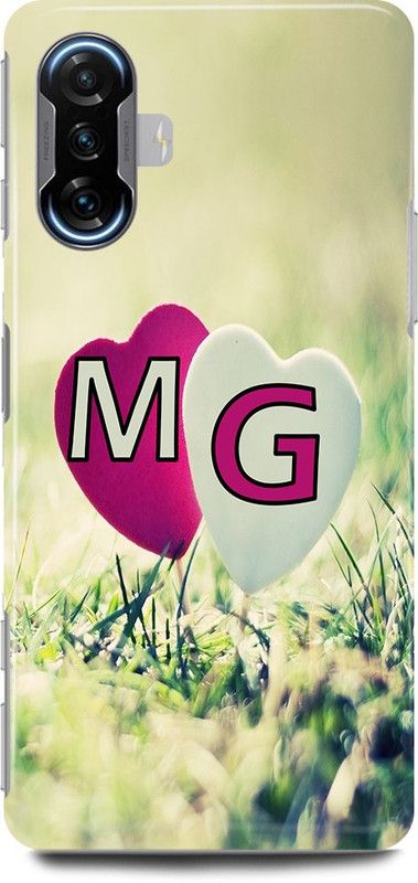 JUGGA Back Cover for POCO F3 GT, M LOVES G NAME,M NAME, G LETTER, ALPHABET,M LOVE G NAME  (Green, Hard Case, Pack of: 1)