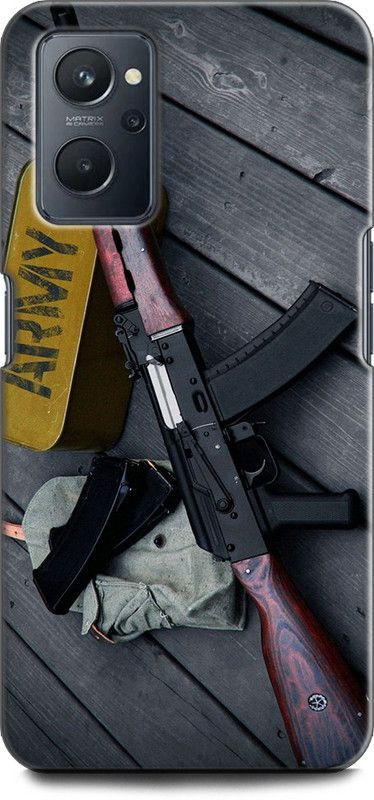 KEYCENT Back Cover for OPPO A76, CPH2375 GUN, PISTOL, ARMY, MILITARY, REFILE, AMMO, PUBG  (Multicolor, Shock Proof, Pack of: 1)