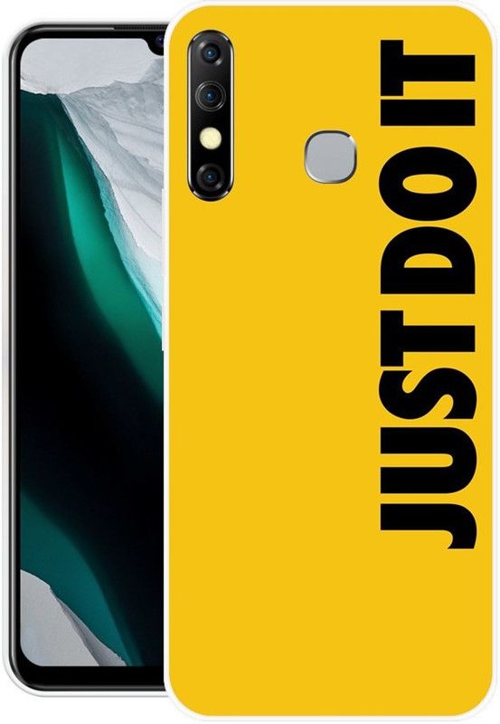 Krtagy Back Cover for Infinix Hot 8  (Yellow, Dual Protection, Silicon, Pack of: 1)