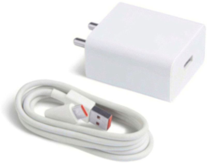 Shopnet 18 W Quick Charge 2.4 A Mobile Type-C Charger For Realme Narzo 50 Pro QC 3.0, Rapid, MI, VOOC, AFC Charger with Detachable Cable  (White, Cable Included)