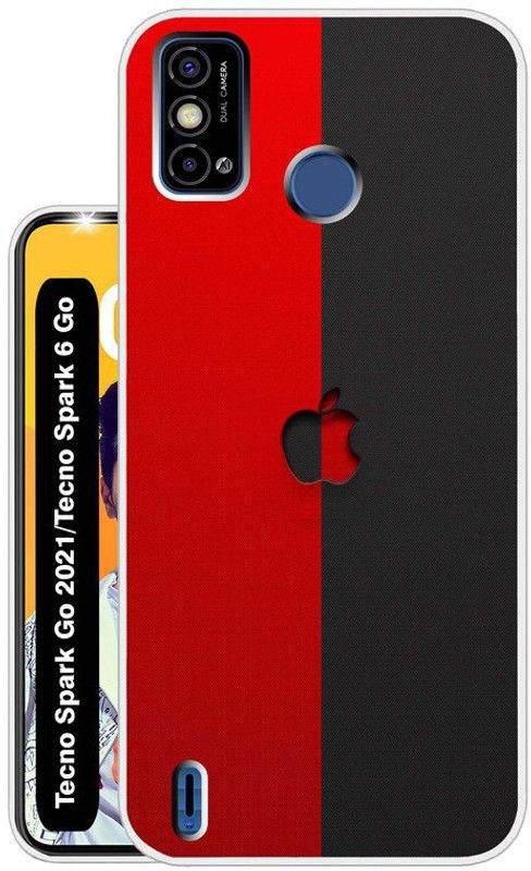 Case Club Back Cover for Tecno Spark 6 Go, Tecno Spark Go 2021  (Red, Grip Case, Silicon)