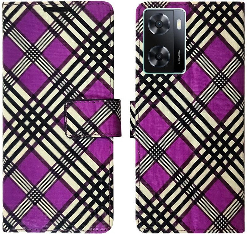 MyFlips Flip Cover for Oppo A57 4G  (Purple, Magnetic Case, Pack of: 1)