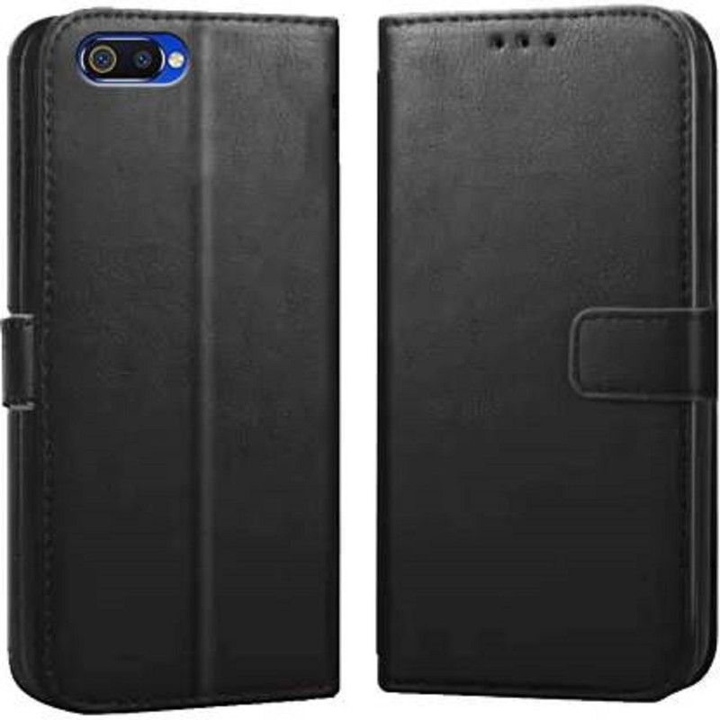 Casely Flip Cover for Oppo A1k Flip Cover Leather Magnetic Flip Wallet Case Cover  (Black, Dual Protection, Pack of: 1)