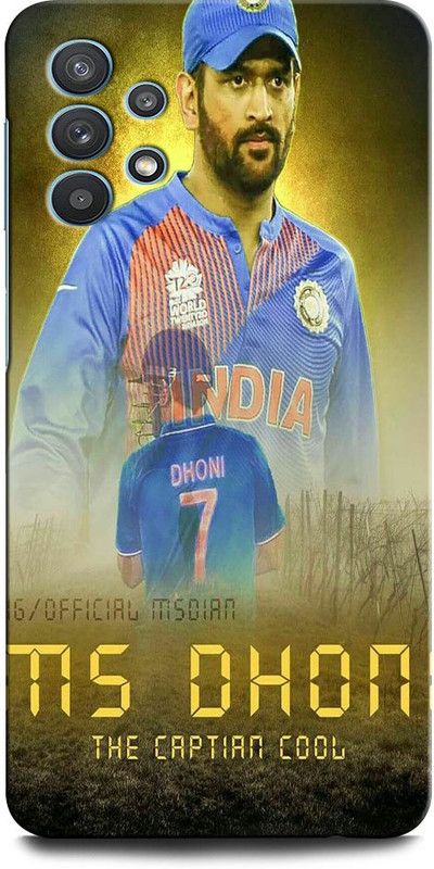 ORBIQE Back Cover for SAMSUNG Galaxy M32 5G MS DHONI 7, MAHENDRA SINGH DHONI, DHONI, CRICKET, JERSEY  (Multicolor, Hard Case, Pack of: 1)