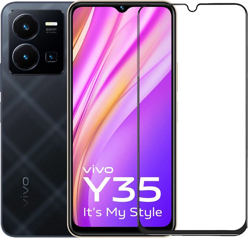 INFINITYWORLD Edge To Edge Tempered Glass for vivo Y35  (Pack of 1)