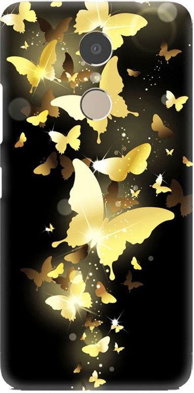 Crafto Rama Back Cover for Lenovo K6 Note (K53a48), Butterflies, Yellow, Colourful Butterfly, PRINTED, BACK COVER  (Multicolor, Hard Case, Pack of: 1)
