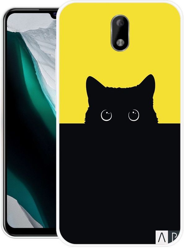 KLC Back Cover for Itel A23  (Yellow, Black, Silicon)