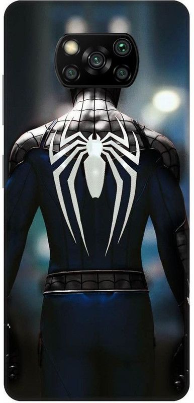 KARJUN Back Cover for POCO X3, Spiderman Print Back Cover  (Multicolor, Hard Case, Pack of: 1)