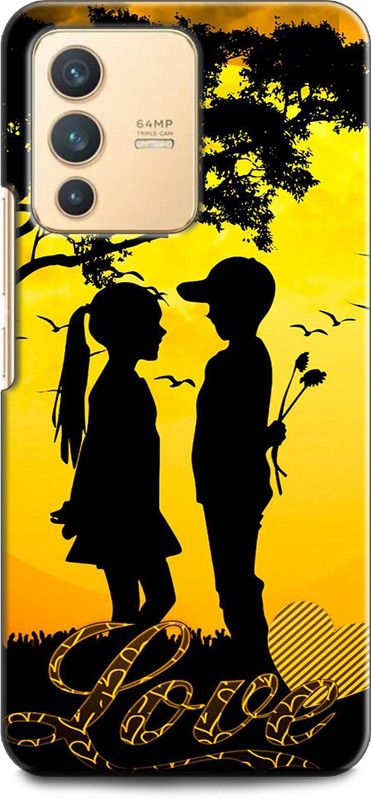 Wall Art Back Cover for Vivo V23 PRO (5G) LOVE, GRIL AND BOY, FOREVER, TOGRTHER  (Multicolor, Dual Protection, Pack of: 1)
