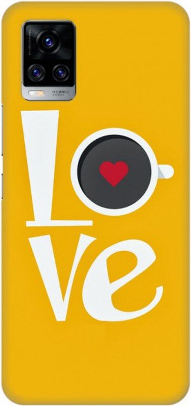 COBIERTAS Back Cover for Vivo V20 PRO  (Yellow, White, Hard Case)