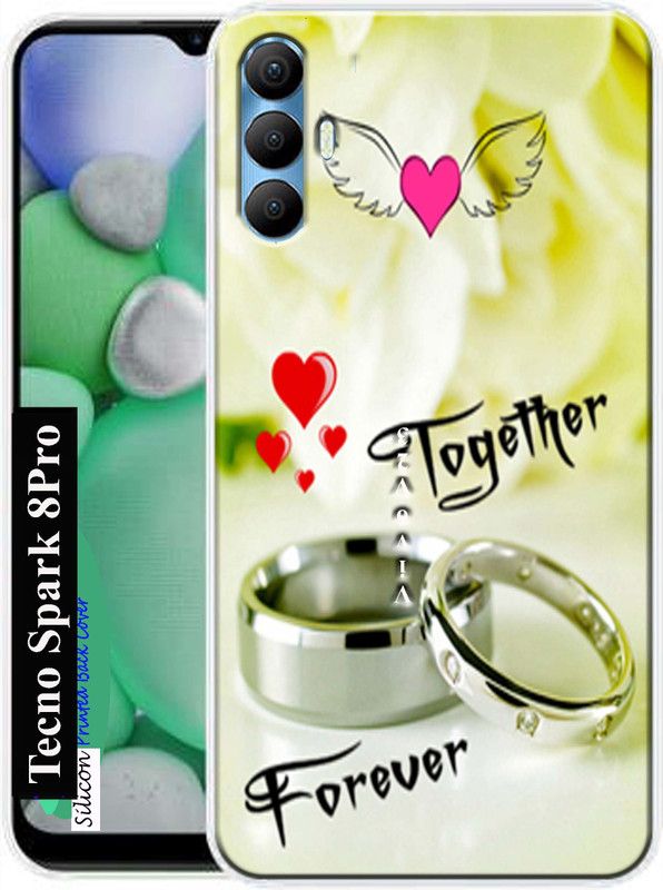CUTECASE Back Cover for Tecno Spark 8Pro  (Multicolor, Dual Protection, Silicon, Pack of: 1)
