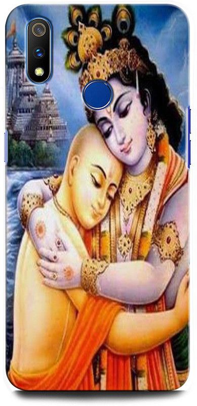 GRAFIQE Back Cover for Realme 3 RMX1825 KRISHNA, LORD KRISHNA, RADHA KRISHNA, GOD, SUDAMA  (Multicolor, Shock Proof, Pack of: 1)