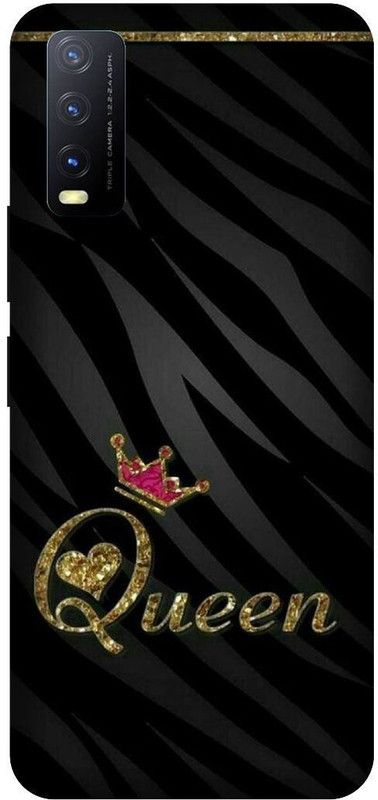 Yoprint Back Cover for Y20G Queen text back cover  (Multicolor, Hard Case, Pack of: 1)