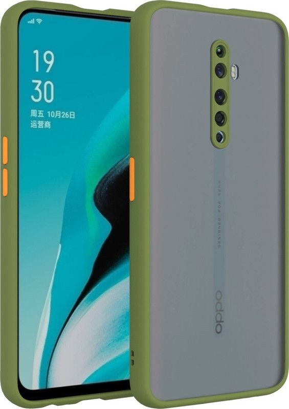 AOnes Back Cover for Oppo Reno 2F / 2Z  (Green, Cases with Holder, Pack of: 1)