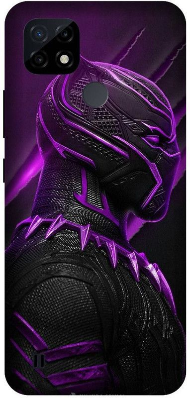 Yoprint Back Cover for REALME C21 Black Panther Printed back Cover  (Multicolor, Hard Case, Pack of: 1)