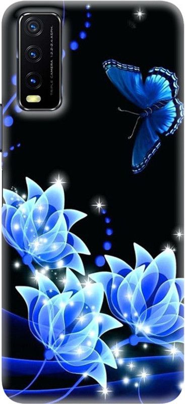 PNBEE Back Cover for vivo Y12s, V2026, V2033 - Rose Print  (Multicolor, Hard Case)