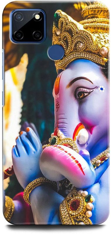 ORBIQE Back Cover for Realme C12 RMX2189 GANESH JI, GANPATI, LORD GANESHA, GOD  (Multicolor, Shock Proof, Pack of: 1)
