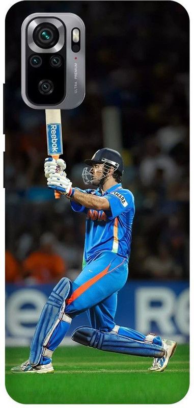 DIKRO Back Cover for REDMI Note 10S, MZB08PLIN, MS, DHONI, MAHENDER, SINGH, DHONI, CSK  (Blue, Hard Case, Pack of: 1)