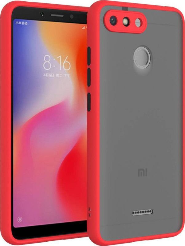 AOnes Back Cover for Mi Redmi 6  (Red, Cases with Holder, Pack of: 1)