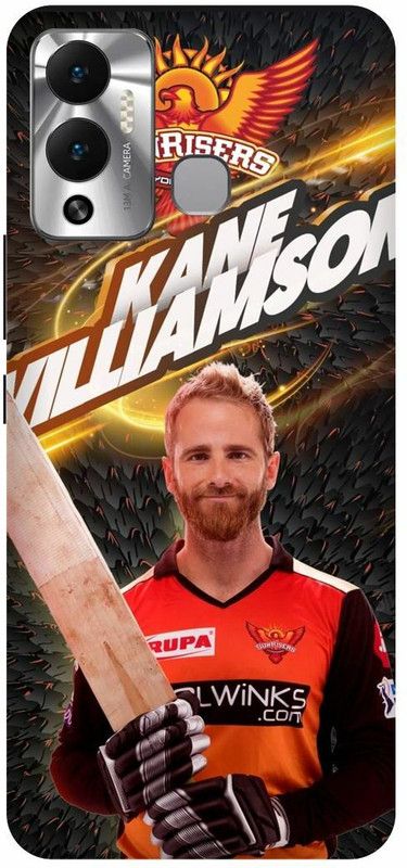 DIKRO Back Cover for Infinix HOT 12 Play, KANE, WILLIAMSON, SUNRISES, HYDERABAD  (Orange, Hard Case, Pack of: 1)