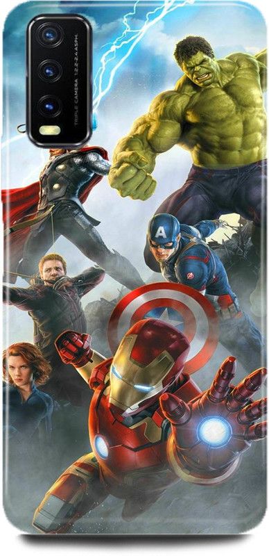 FUGGA Back Cover for Vivo Y20i, V2027, AVENGERS, SUPER, HEROES, AVENGER  (Multicolor, Hard Case, Pack of: 1)