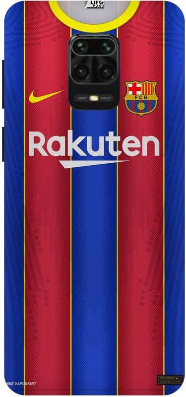 THE NARAYANA COLLECTIONS Back Cover for REDMI NOTE 9 PRO MAX-RAKUTEN,FOOTBALL,SPORTS,NIKE  (Multicolor, Hard Case, Pack of: 1)