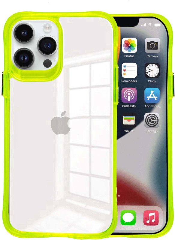 gettechgo Back Cover for Apple iPhone 13 Pro Max  (Yellow, Shock Proof, Pack of: 1)