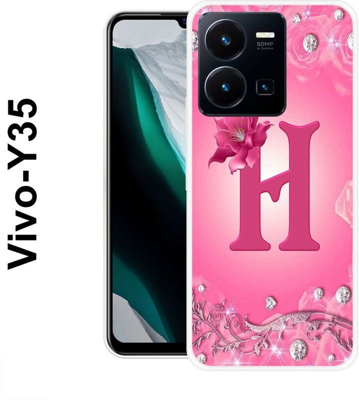 SUPER CASE Back Cover for Vivo Y35, Vivo Y 170  (Pink, Silver, Grip Case, Silicon)
