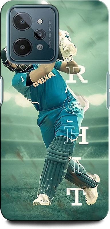 GRAFIQE Back Cover for Realme C31 ROHIT SHARMA, INDIA, CRICKET, INDIAN CRICKET BATSMAN  (Multicolor, Shock Proof, Pack of: 1)