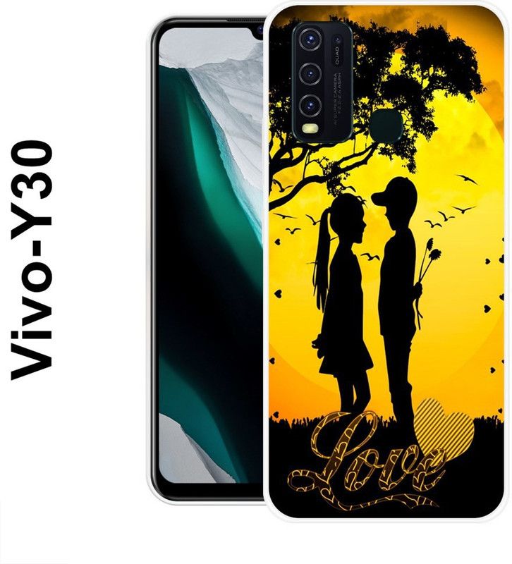 redfly Back Cover for Vivo Y30, Vivo Y50  (Yellow, Black, Grip Case, Silicon)