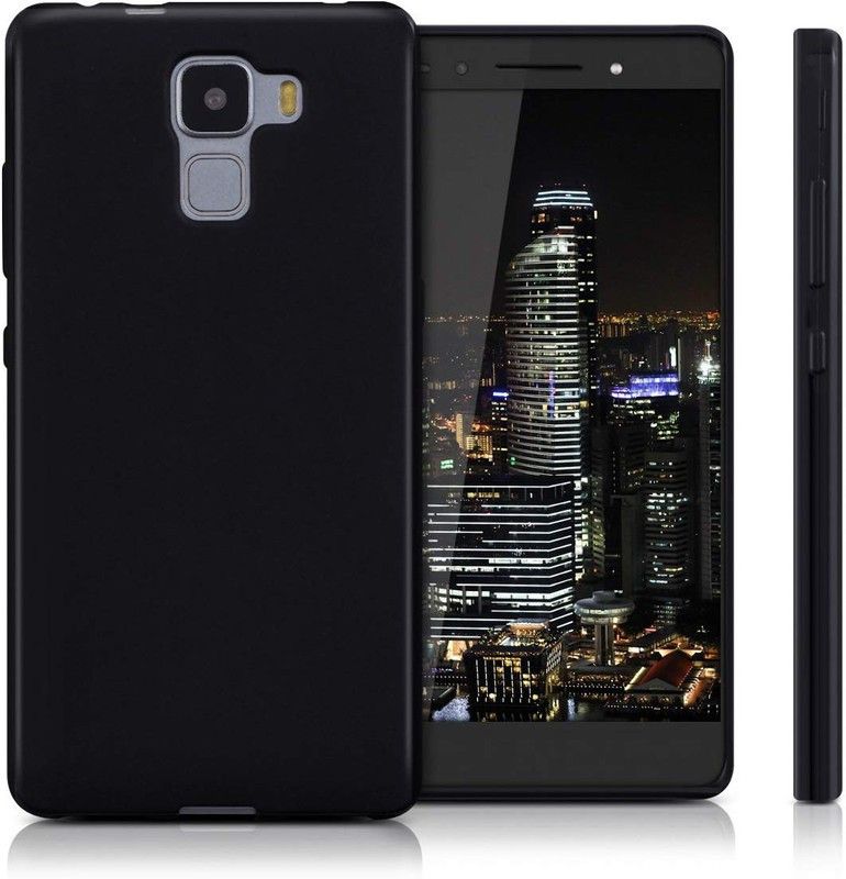 Elica Back Cover for Honor 7  (Black, Grip Case, Silicon, Pack of: 1)