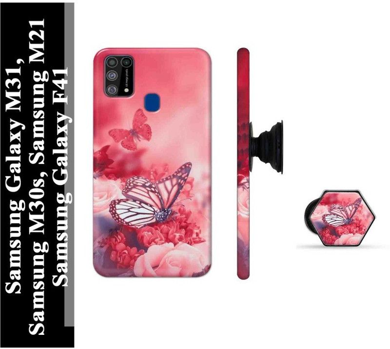 Elite Case Back Cover for Samsung Galaxy M30S, Samsung Galaxy M31, Samsung Galaxy M21, Samsung Galaxy F41  (Pink, Cases with Holder, Pack of: 2)