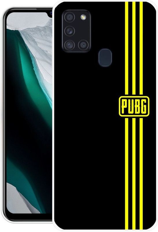 JAYFOX Back Cover for Samsung Galaxy A21S  (Black, Yellow, Silicon)