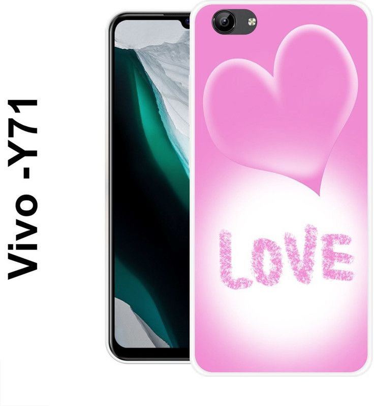 SHIVKUDI Back Cover for Vivo Y71, Vivo Y71i  (Pink, White, Grip Case, Silicon)