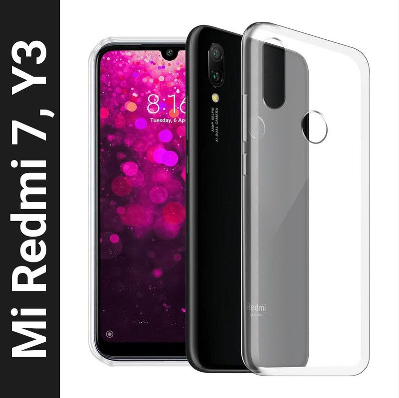 Flipkart SmartBuy Back Cover for Mi Redmi 7, Mi Redmi Y3  (Transparent, Grip Case, Silicon, Pack of: 1)