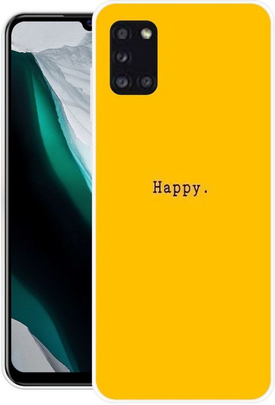 Krtagy Back Cover for Samsung Galaxy A31  (Yellow, Dual Protection, Silicon, Pack of: 1)