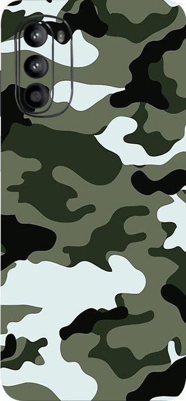 AsSkin Motorola G52 Mobile Skin  (Ultra Super Military Winter Camouflage Skin With High Gloss Finish).)