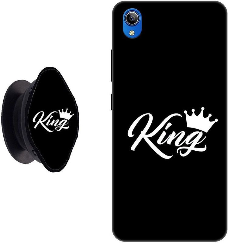 My Swag Back Cover for Vivo Y91i, Vivo Y90, Vivo Y1s  (Black, White, Cases with Holder, Pack of: 2)