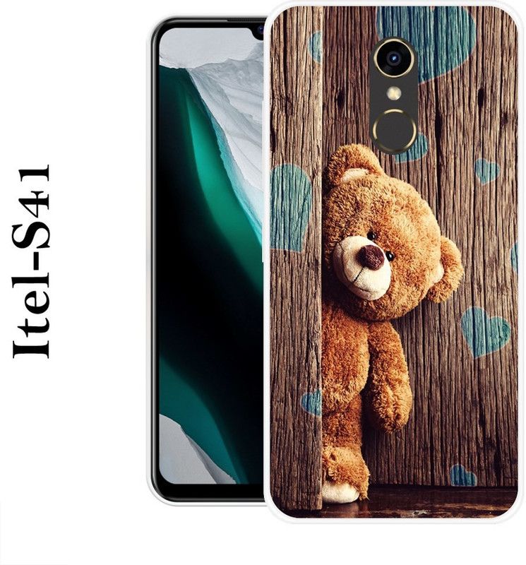 INDIALAND Back Cover for Itel S41  (Brown, Silicon)
