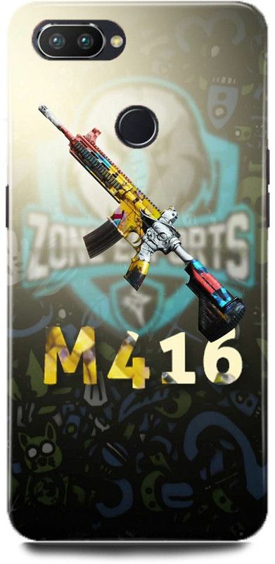 JUGGA Back Cover for OPPO F9, CPH1881, PUBG, KAR98, M416, AKM, AWM, DP28 FREE FIRE,GUN  (Yellow, Hard Case, Pack of: 1)